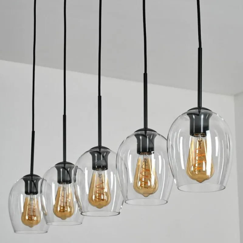 hofstein Vevino Suspension Noir, 5 lumières