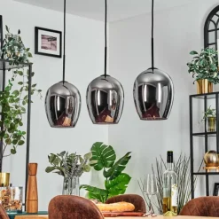 hofstein Vevino Suspension Noir, 3 lumières