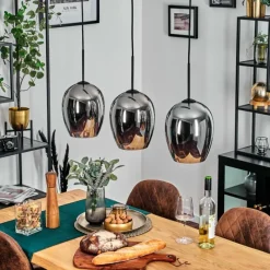 hofstein Vevino Suspension Noir, 3 lumières