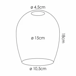 hofstein Vevino Verre de rechange Chrome, Fumé