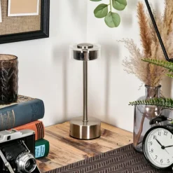 hofstein Viada Lampe de bureau, Lampe à poser LED Chrome, Nickel mat, 1 lumière