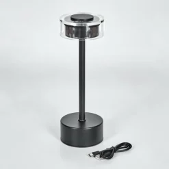 hofstein Viada Lampe de bureau, Lampe à poser LED Noir, 1 lumière