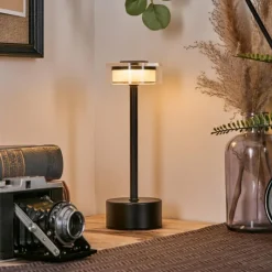 hofstein Viada Lampe de bureau, Lampe à poser LED Noir, 1 lumière