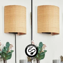 hofstein Viadores Luminaire Up & Down, Applique murale Noir, 1 lumière