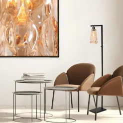 Luminaires Steinhauer Vidrio Lampadaire Noir, 1 lumière