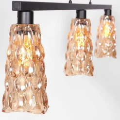 Luminaires Steinhauer Vidrio Suspension Noir, 3 lumières