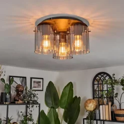 hofstein Vireda Plafonnier Anthracite, 3 lumières