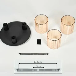 hofstein Vireda Plafonnier Noir, 3 lumières