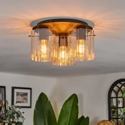 hofstein Vireda Plafonnier Noir, 3 lumières