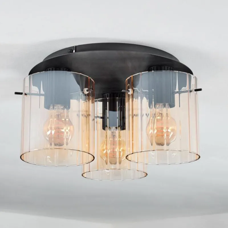 hofstein Vireda Plafonnier Noir, 3 lumières