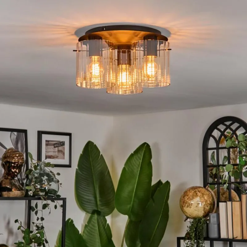 hofstein Vireda Plafonnier Noir, 3 lumières