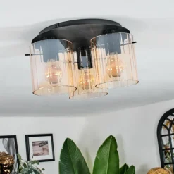 hofstein Vireda Plafonnier Noir, 3 lumières