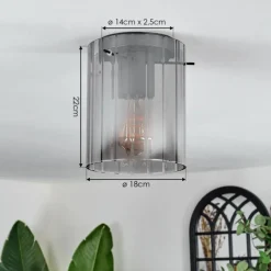 hofstein Vireda Plafonnier, Spot de plafond Noir, 1 lumière