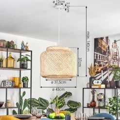 Luminaires Scandinaves-hofstein Vireda Suspension, Suspension Blanc, 1 lumière