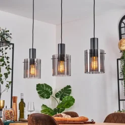 hofstein Vireda Suspension, Suspension Anthracite, 3 lumières