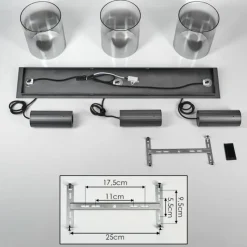 hofstein Vireda Suspension, Suspension Anthracite, 3 lumières