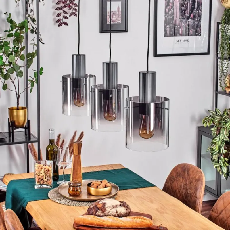 hofstein Vireda Suspension, Suspension Anthracite, 3 lumières