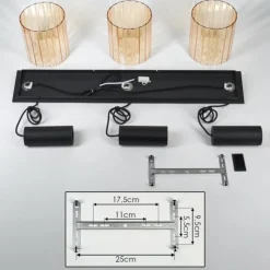 hofstein Vireda Suspension, Suspension Anthracite, 3 lumières