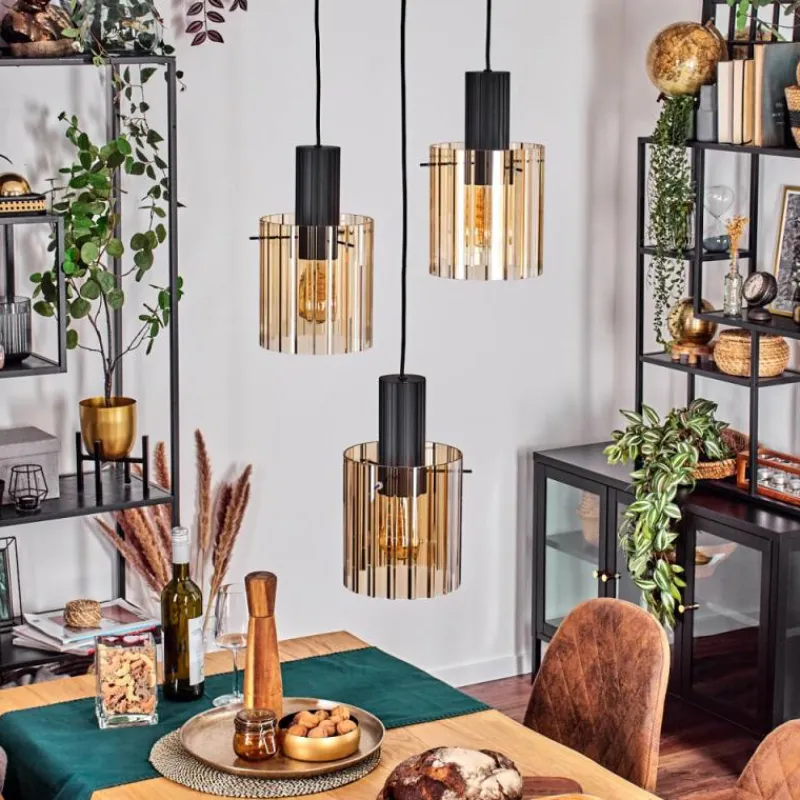 hofstein Vireda Suspension, Suspension Anthracite, 3 lumières