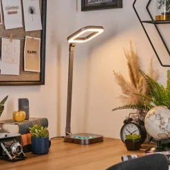 hofstein Vringelby Lampe de bureau, Lampe à poser, Liseuse LED Argenté, 1 lumière, Changeur de couleurs