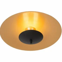 Lampes Dorées-Luminaires Lucide VULCAN Plafonnier LED Noir, 1 lumière