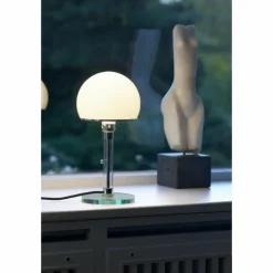 Luminaires Tecnolumen Wagenfeld 24 Tecnolumen Lampe à poser Nickel mat, Transparent, 1 lumière