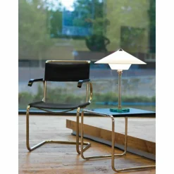 Luminaires Tecnolumen Wagenfeld 28 Tecnolumen Lampe à poser Nickel mat, Transparent, 1 lumière