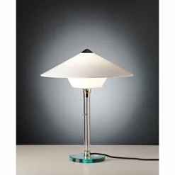 Luminaires Tecnolumen Wagenfeld 28 Tecnolumen Lampe à poser Nickel mat, Transparent, 1 lumière