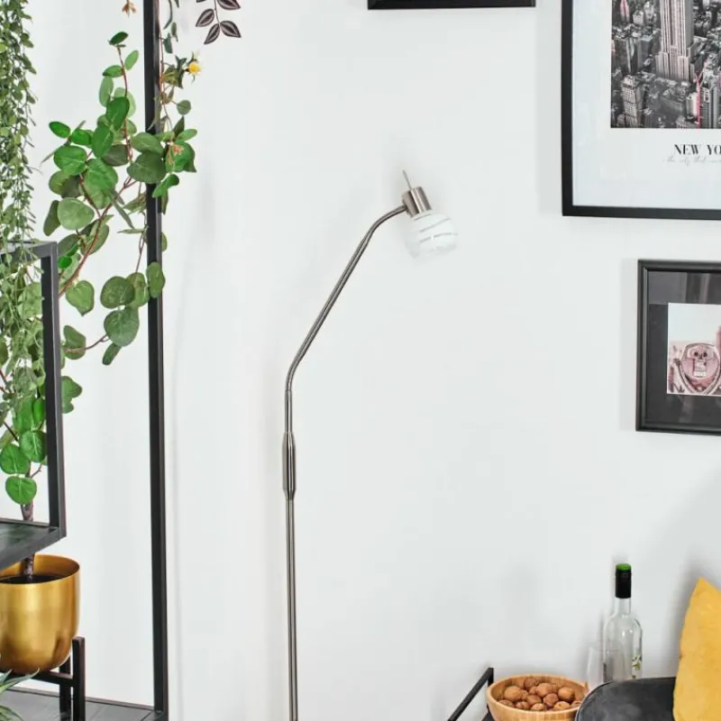 hofstein Warga Boule lumineuse, Lampadaire Nickel mat, 1 lumière