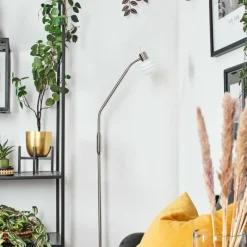 hofstein Warga Boule lumineuse, Lampadaire Nickel mat, 1 lumière