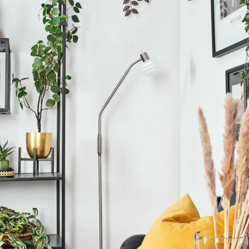 hofstein Warga Boule lumineuse, Lampadaire Nickel mat, 1 lumière