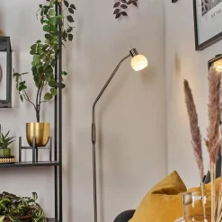 hofstein Warga Boule lumineuse, Lampadaire Nickel mat, 1 lumière