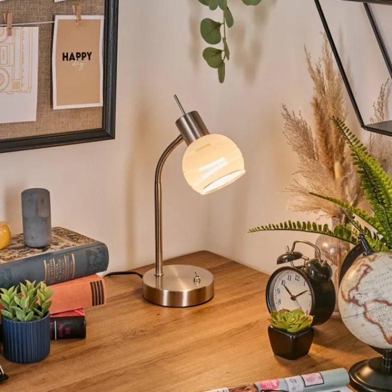 hofstein Warga Lampe à poser, Liseuse Nickel mat, 1 lumière