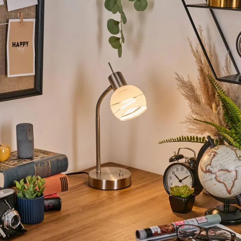 hofstein Warga Lampe à poser, Liseuse Nickel mat, 1 lumière