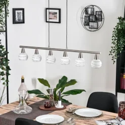 hofstein Warga Suspension, Boule lumineuse, Suspension Nickel mat, 6 lumières