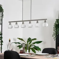 hofstein Warga Suspension, Boule lumineuse, Suspension Nickel mat, 6 lumières