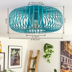 hofstein Wemude Plafonnier Bleu, 1 lumière