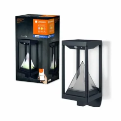 Luminaires Ledvance WIF Lampe solaire LED Noir, 1 lumière, Détecteur de mouvement, Changeur de couleurs