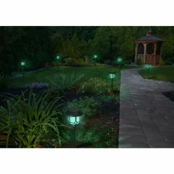 Luminaires Ledvance WIF Lampe solaire LED Noir, 1 lumière, Détecteur de mouvement, Changeur de couleurs