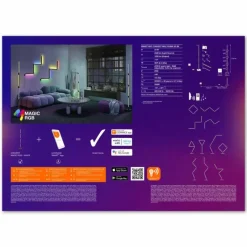Luminaires Ledvance Wifi Lampadaire LED Noir, 1 lumière, Changeur de couleurs