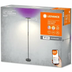 Luminaires Ledvance Wifi Lampadaire LED Noir, 1 lumière, Changeur de couleurs
