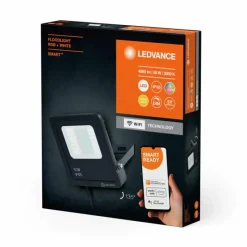 Luminaires Ledvance Wifi Lampadaire LED Noir, 1 lumière, Changeur de couleurs