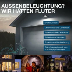 Luminaires Ledvance Wifi Lampadaire LED Noir, 1 lumière, Changeur de couleurs