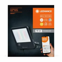Luminaires Ledvance Wifi Lampadaire LED Noir, 1 lumière, Changeur de couleurs