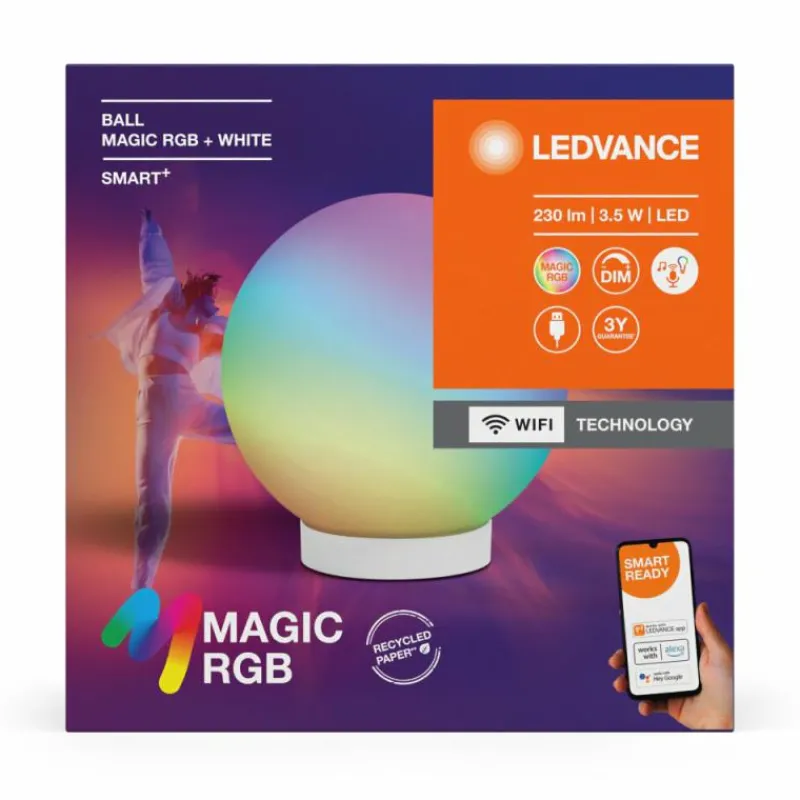 Luminaires Ledvance Wifi Lampe à poser LED Blanc, 1 lumière, Changeur de couleurs