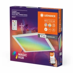 Luminaires Ledvance Wifi Panel LED Blanc, 1 lumière, Télécommandes, Changeur de couleurs