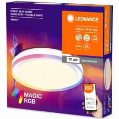 Luminaires Ledvance Wifi Plafonnier LED Blanc, 1 lumière, Changeur de couleurs