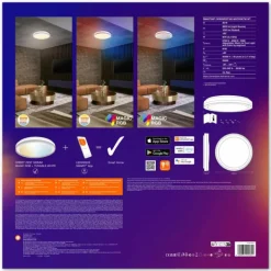 Luminaires Ledvance Wifi Plafonnier LED Blanc, 1 lumière, Changeur de couleurs