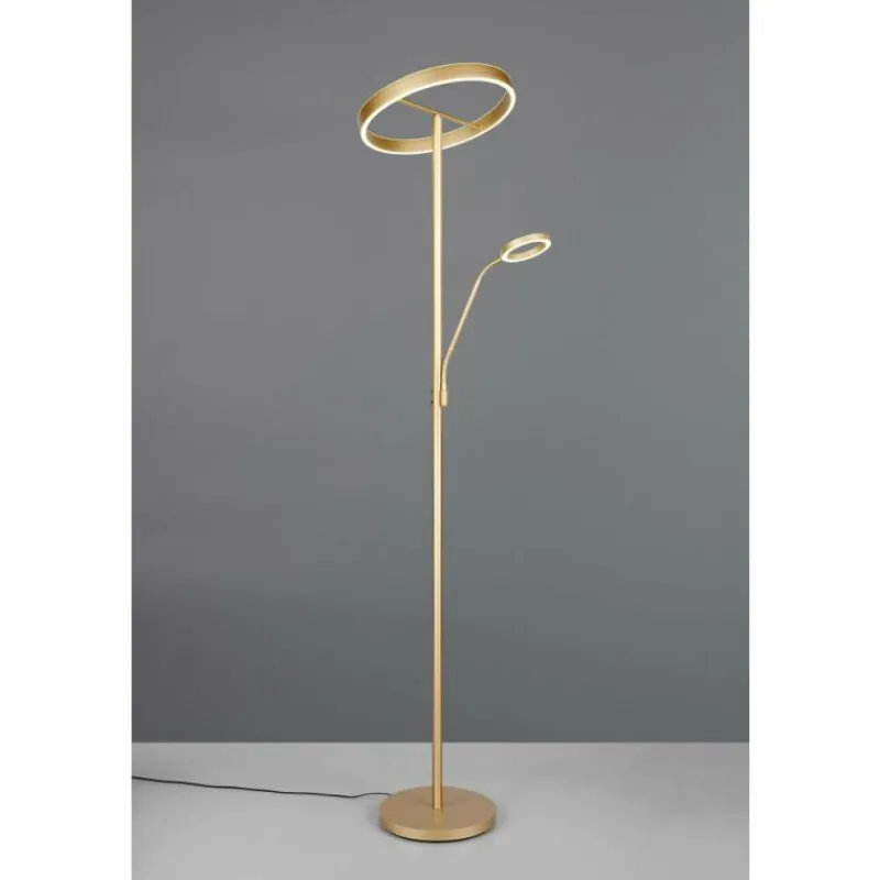 Lampes Dorées-Luminaires Trio Willis Lampadaire LED Or, 2 lumières