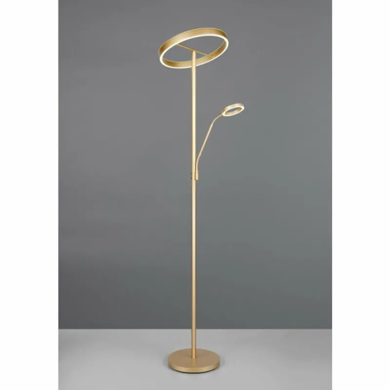 Lampes Dorées-Luminaires Trio Willis Lampadaire LED Or, 2 lumières